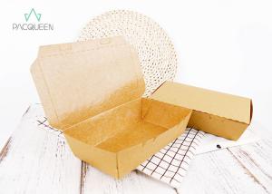 Water And Oil Proof Paper Takeaway Boxes Containers Customized Size Non Toxic