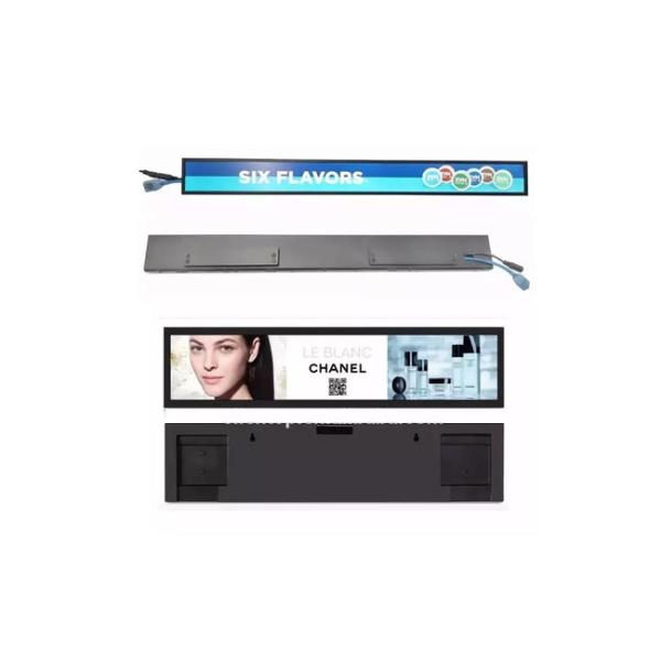 Cheap Custom Stretched Bar LCD Display 1920x540 Multiple Size Supermarket Shelves LCD Advertising Screen for sale