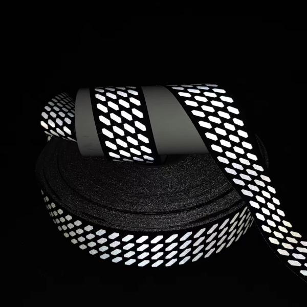 Cheap Highlight T/C Backing Reflective Webbing Colorful Fashion Printing For Making Safety Outwear for sale