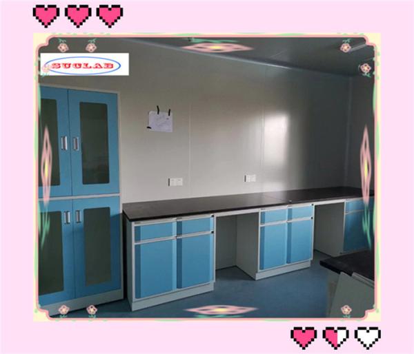 Cheap Adjustable Glass Shelf Lab Workbenches With Multi Functional Socket for sale