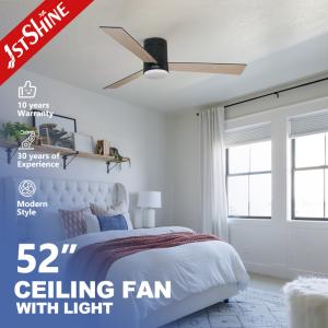 Best CCC 52 Inch 3 Plywood Blades Flush Mount Ceiling Fan With Silent DC Motor wholesale