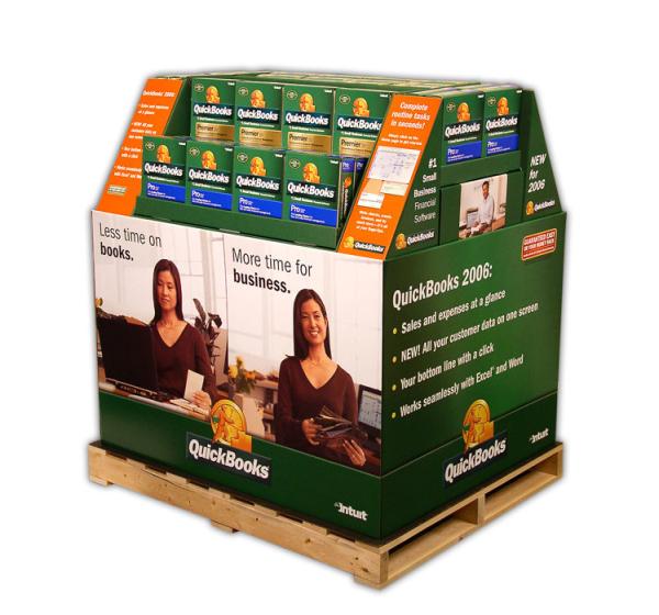 Cheap Custom Corrugated Pallet Display Carton Pallet Display Flat Packaging for sale