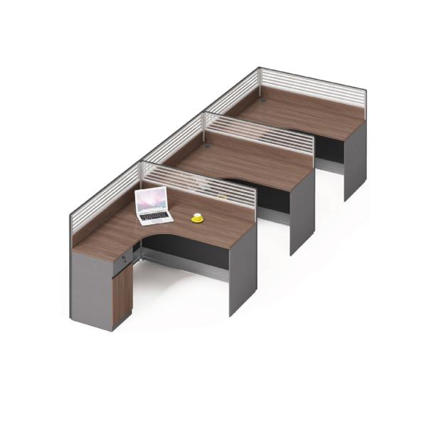 Cheap L4290*W1430*H1100mm Office Computer Table With Partition for sale