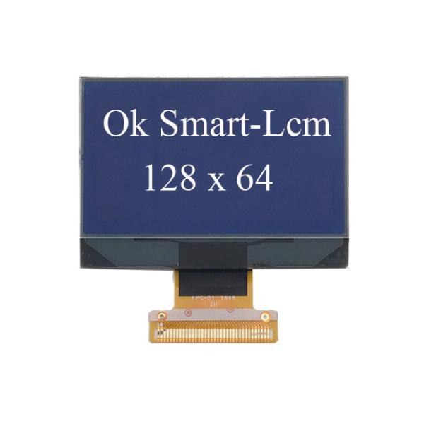 Cheap 12864 Yellow Blue STN LCD Segment Display / Graphic Lcd Module for sale