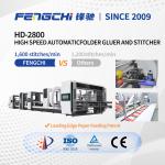 Box High Speed Automatic Folder Gluer Stitcher Machine