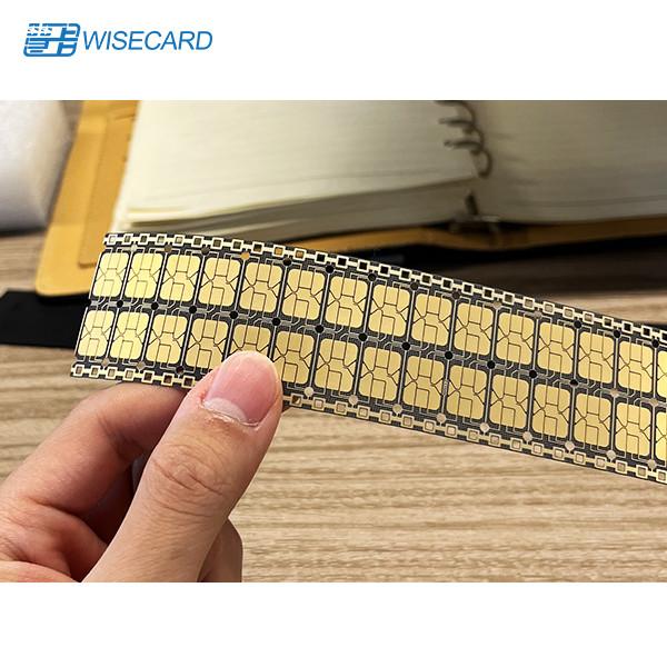 Cheap Dual Interface 6PIN Silver / Gold EMV Standard Payment Chip 32bit CPU Core EEPROM Memory for sale