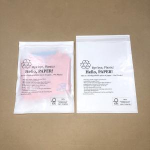 Customized Fully Degradable Translucent Glassine Bags For Clothes With Self Seal