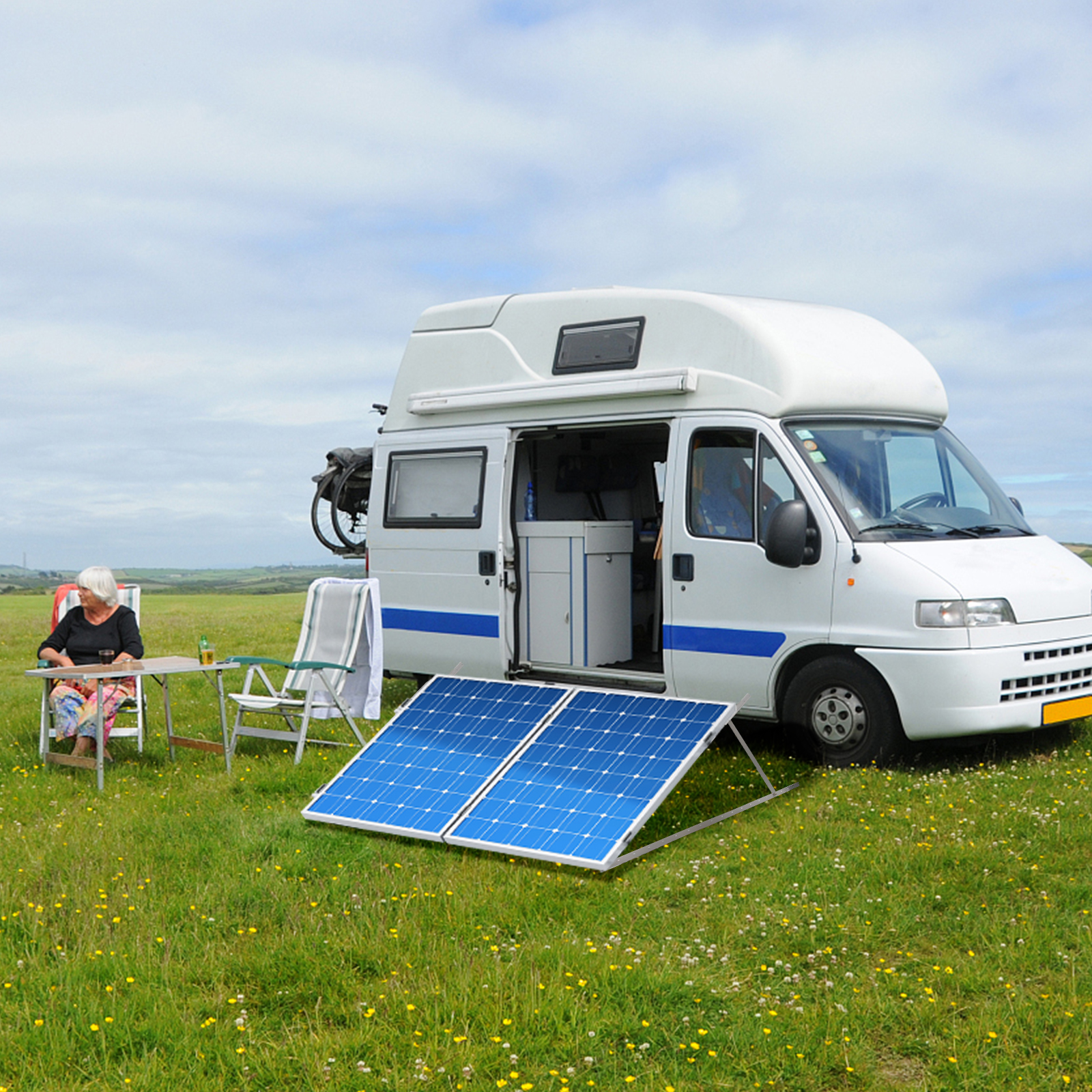 Solar Module Applicable Adjustable PV Triangle Brackets for Open Field Installation