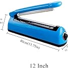 Impulse Bag Sealer,Impulse Heat Sealer,Manual Poly Bag Heat Sealer Heat Seal Closer With 1 Replacement Kit