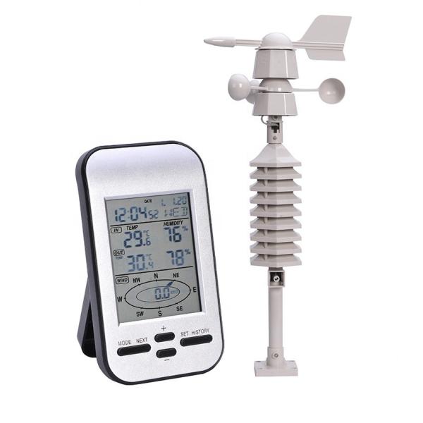 Cheap ODM Supported Wireless Weather Station With Temperature Alarm And Wind Speed Sensor for sale