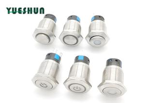LED Light Stainless Steel Push Button Switch 110V 220V Durable For Longstanding Press