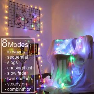 300 Leds Multicolor Fairy Lights Window Curtain String Lights With Remote