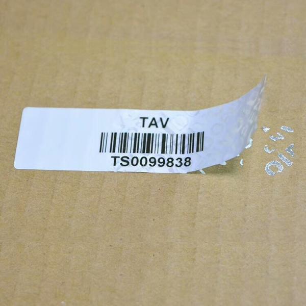 Cheap Unique Barcode VOID Security Labels Variable Serial Number Polyester Material for sale