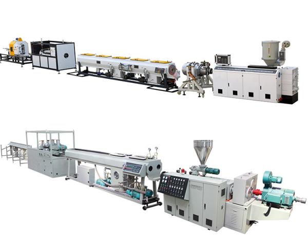 Cheap full automatic Pvc Pipe Production Machine , PLC Control Plastic Tube Extrusion Machines for sale