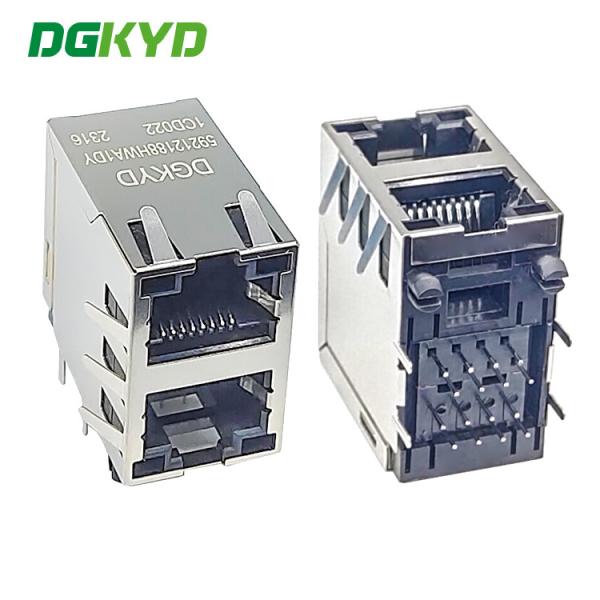 Cheap DGKYD59212188HWA1DY1CD022 RJ45 Multi Port Socket With Shielded Modular Interface for sale