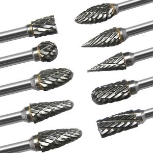 1/4 Shank Diameter Carbide Rotary Burr Set 8PCS for Die Grinder Woodworking Projects