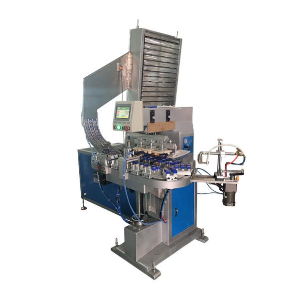 Cheap 5-7Bar 30mm Plastic Cap Printing Machine Auto Feeding 4 Color Pad Printing Machine for sale