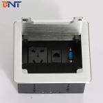 CE approved soft closed clamshell table socket box with rj45