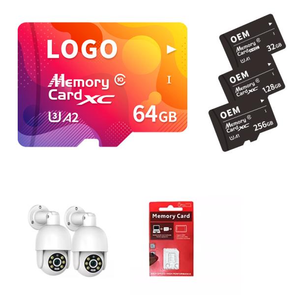 Cheap Custom IP Camera Sd Card 64gb 128gb 256gb V30 A2 U3 Outdoor Camera CCTV Surveillance Camera for sale