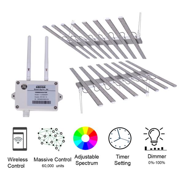 Cheap Spectrum Intelligent Led Grow Light , Programmable Grow Light 8 Bar Units for sale