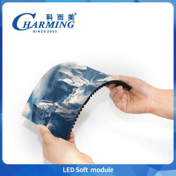 Cheap P3 P3.076 P4 Indoor Led Soft Module Low Power Low Heat Fixed Installation For Wave Screen And Ribbon Screen for sale