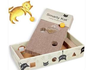 Rattle Inside Cat Scratch Box Cardboard Solid Provide Stretching Adventures 