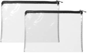 China Recyclable 12x8.7inch Zipper Money Pouch Transparent PVC Bags With Zipper on sale
