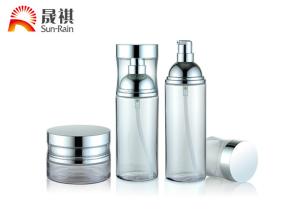 Empty round transparent cosmetic bottles and jars set 100ml 120ml 50g