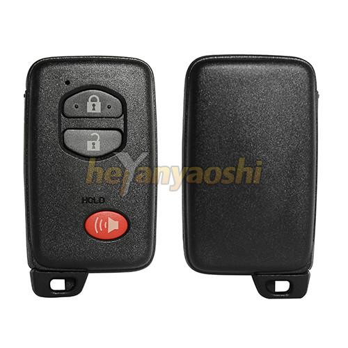 Cheap Toyota 3 Buttons Smart Key Shell with Emergency Key Insert for sale