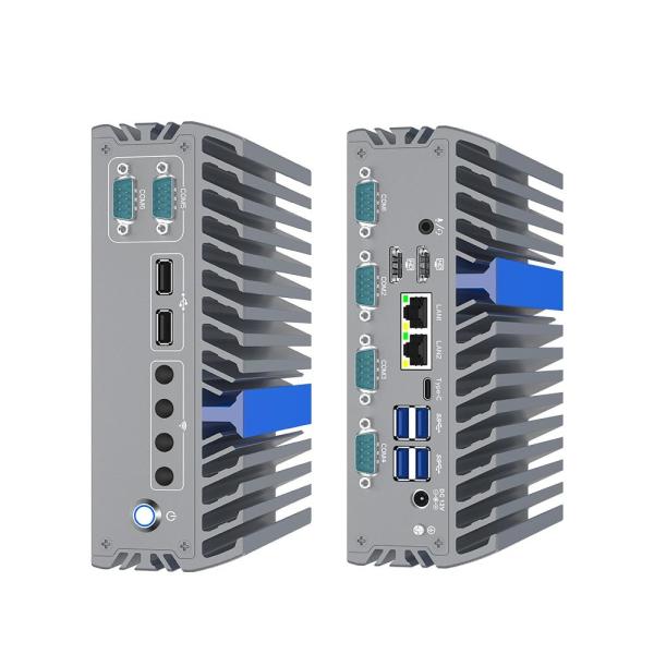 Cheap Industrial PC Embedded N100 6 Com 2.5 Gb Ethernet Industrial Computer Fanless for sale