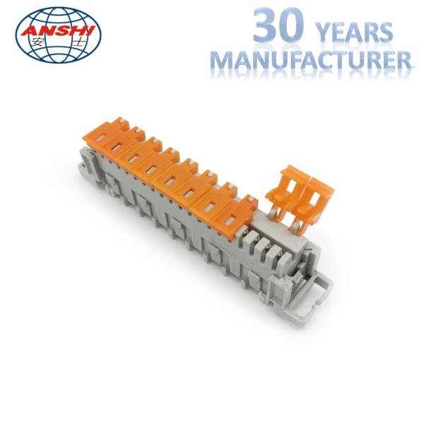 Cheap 10 Pairs Krone Disconnection Module / Double Side Electrical Terminal Block for sale