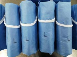 Best Blue Disposable Medical Gowns Low Linting Water Resistance For Operation Room wholesale