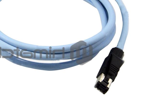 Cheap Fieldbus Industrial Ethernet Cable M12 8pin Connector to RJ45 A Code Devicenet Canopen for sale