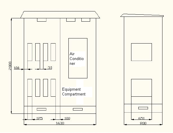 Rectifier System Wireless Base Station Cabinet Mixed Cooling Temperature Control