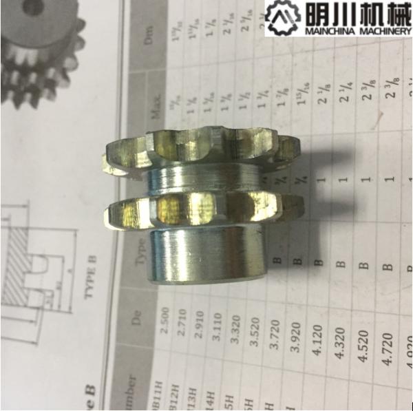 Cheap 45C Silver Zincing Plating Double Chain Sprocket 06B10T With Grooves for sale