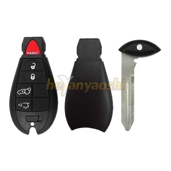 Cheap Chrysler 5Buttons Smart Key Shell with Emergency Key Insert for sale