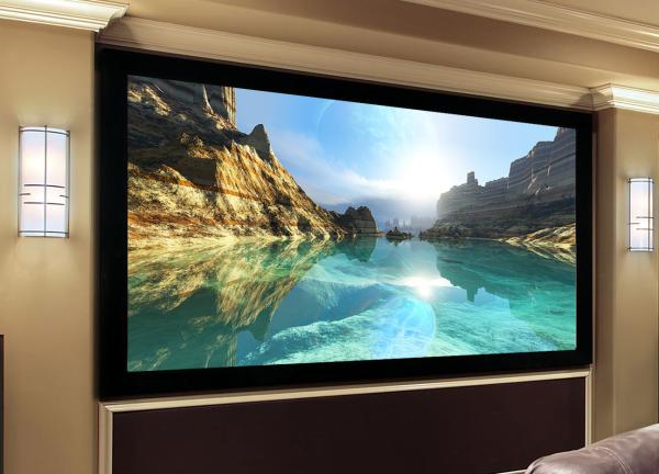 Cheap Custom made Fixed Frame Screen / Curved Projection Screen Wall Mount for sale