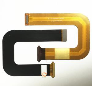 China Single Layer FPC Polyimide Flexible PCB Board Black Yellow Gold Copper Mobile PCB on sale
