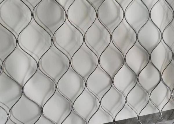 Cheap 2mm 304 Stainless Steel Rope Mesh Netting Fall Prevention Good Flexibility for sale