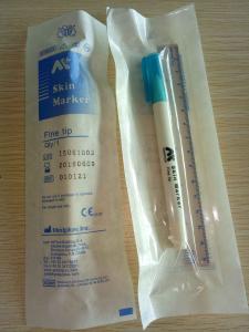 China Fine Tip Medical Skin Marker Pen with Sterile Surgical Ruler for Single Use Only on sale
