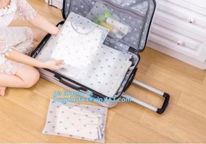 garment bag, Apparel bag, travel package, slider closure, resealable, Eco Reusable, Biodegradable storage
