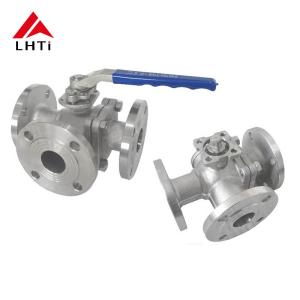 3 Way Ball Valve Titanium Full Port Ball Valve Gr1 with Flange Connections