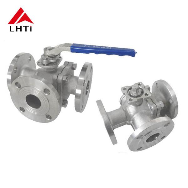 Cheap 3 Way Ball Valve Titanium Full Port Ball Valve Gr1 with Flange Connections for sale